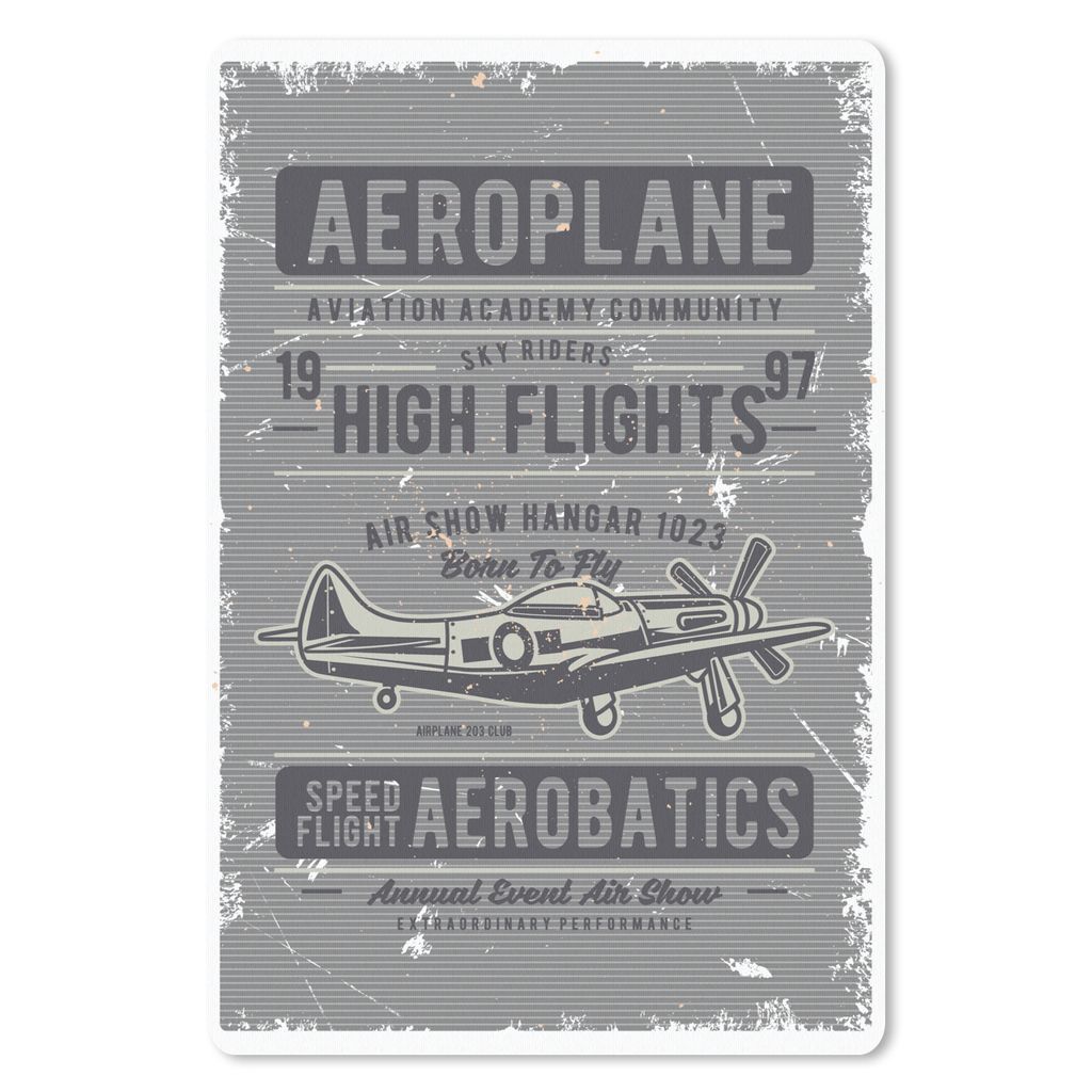MuchoWow Mauspad Mousepad Flugzeug - Retro - Zeichnung 40x60 cm - Mousepads - Maus Mat - Pad - Mausunterlage - Schreibtisch Accesoire