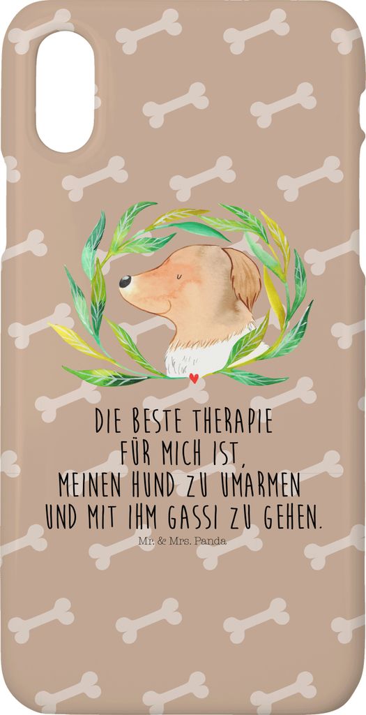Mr. & Mrs. Panda Iphone 10 Handyhülle Hund Blumen - Hundeglück - Geschenk, Umarmen, Sprüche, Cover, Handy, X, Hunde, Gassi gehen, Hundetherapie,...