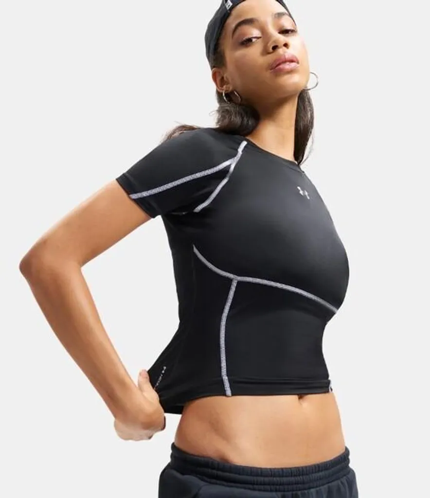 T-shirt Under Armour Heatgear Elite Ss noir XS pour fitness