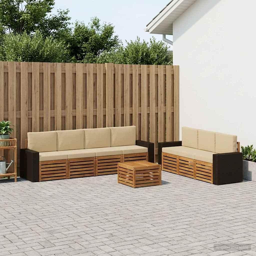 Möbel Sofagarnituren mit Kissen 8 pcs Massivholz AkazieGartensofas - Gartensofas c1650