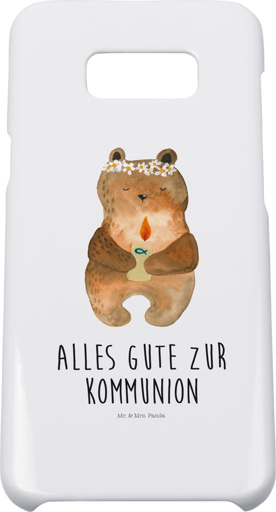Mr. & Mrs. Panda Samsung Galaxy S8 plus Handyhülle Bär Kommunion - Weiß - Geschenk, Handy Case, Teddy, Cover, Hülle, Katholisch, Gottes Segen, ...