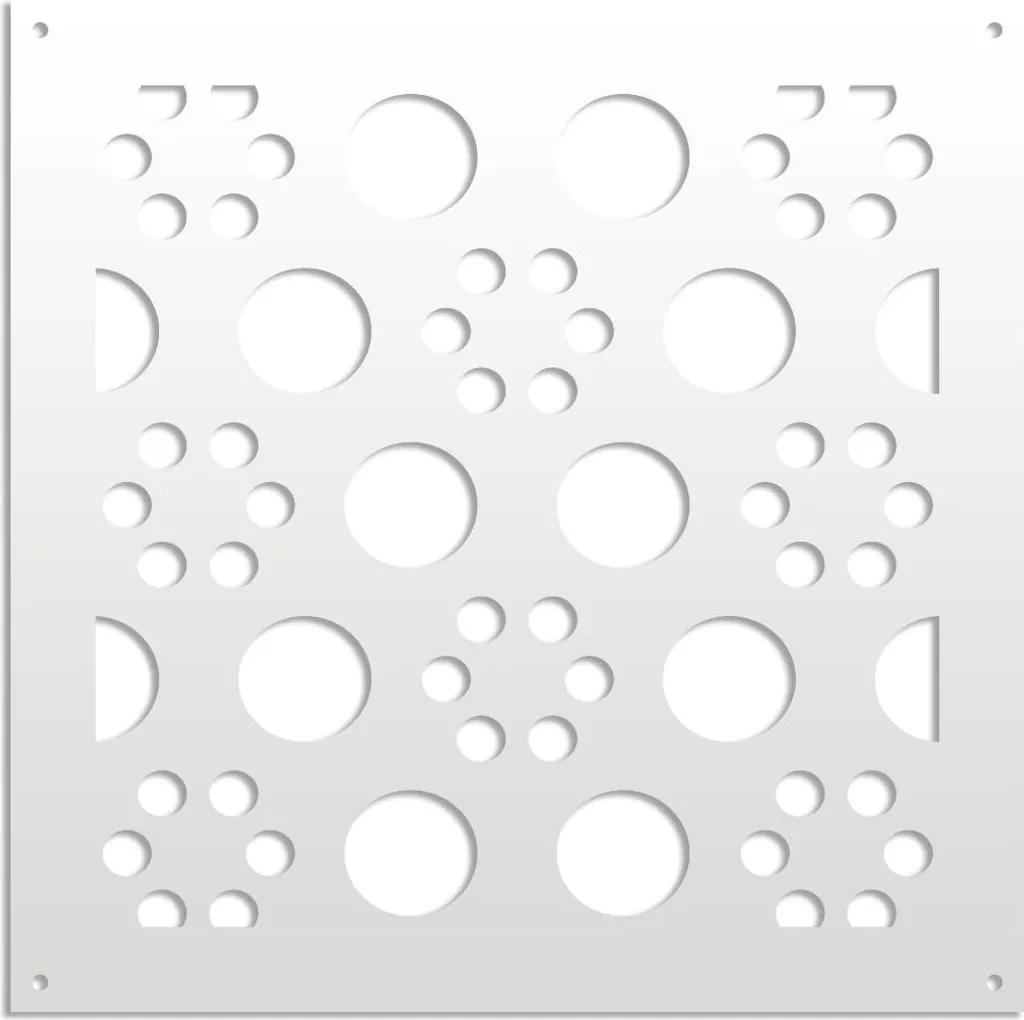 Pannello POINTS Traforato 73x73 Bianco - Luce e Ombra d'Autore