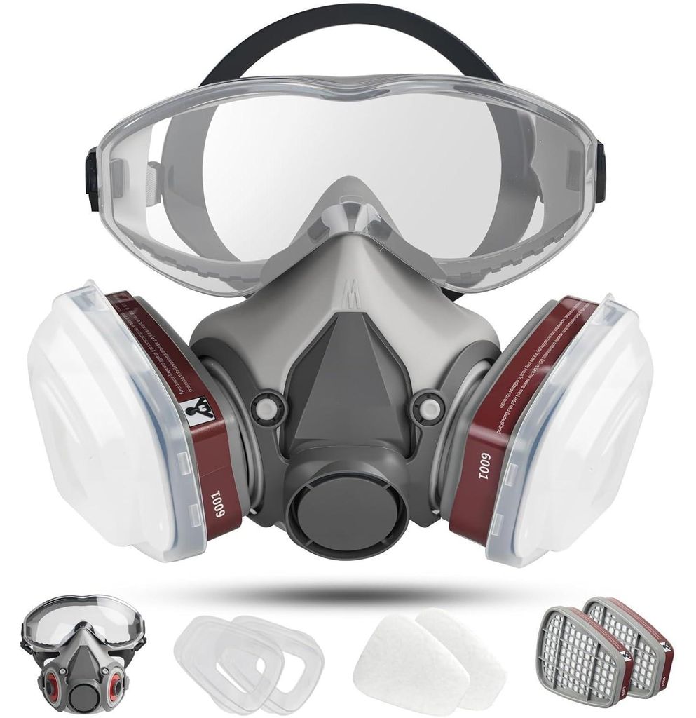 Masque de protection respiratoire avec écran facial et Image du produit 