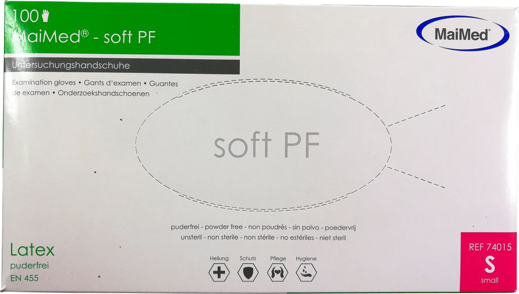 MaiMed Einmalhandschuhe med-soft Latex Größe S Produktbild 2