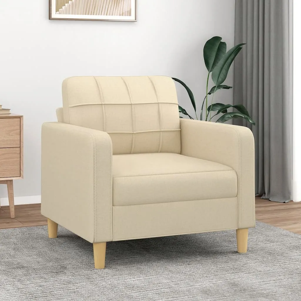 Fauteuil canapé crème 60 cm tissu : la solution compacte petits espaces - 2