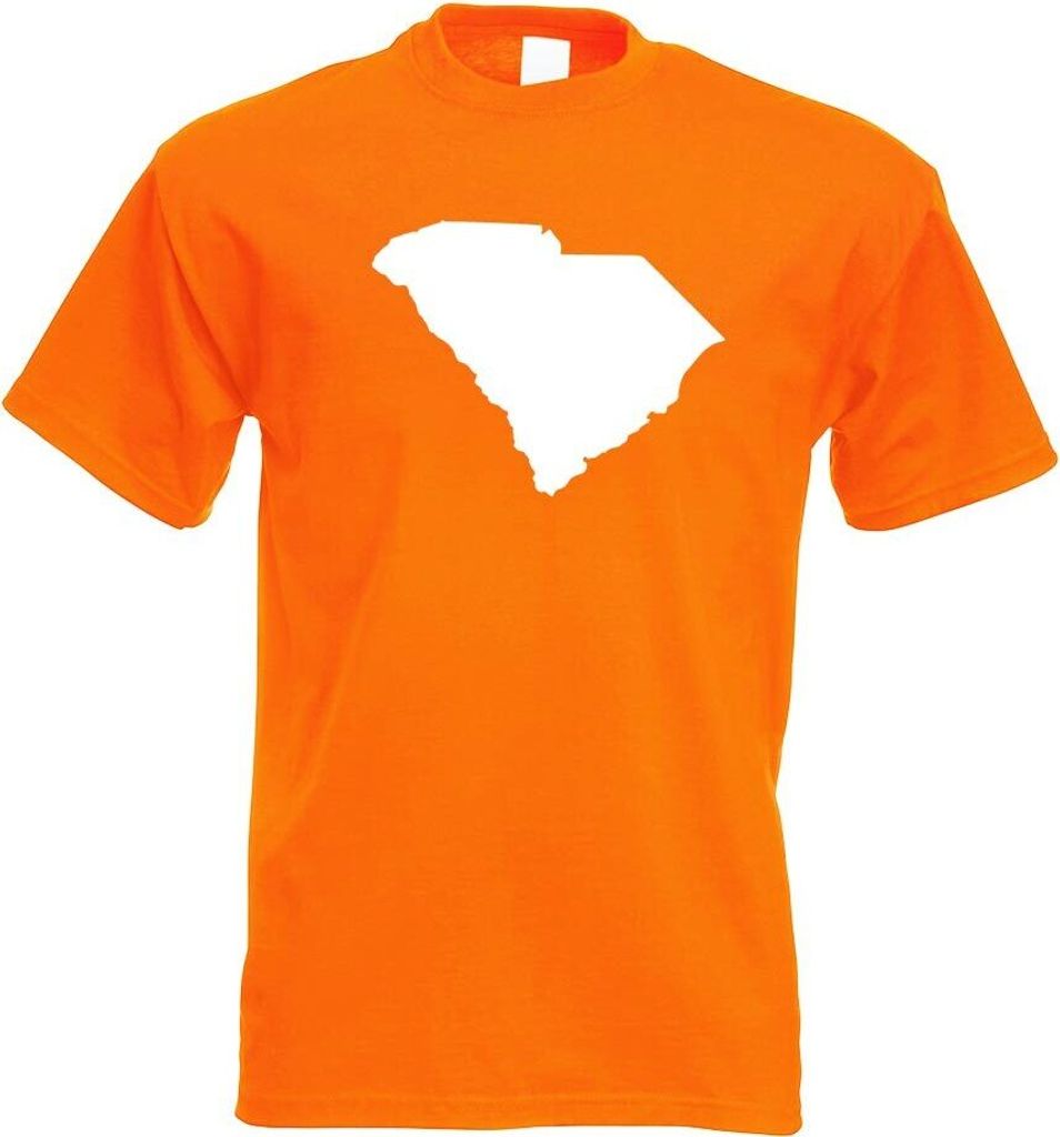 Kiwistar - T-Shirt - orange - USA - Bundesstaat - South Carolina Herren Funshirt Bedruckt Design Sprüche Spruch Motive - mit Motiv Bedruckt - Funs...