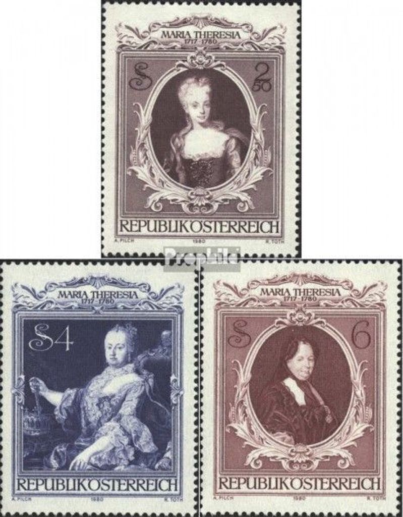Briefmarken Österreich 1980 Mi 1638-1640 (kompl.Ausg.) postfrisch Maria Theresia