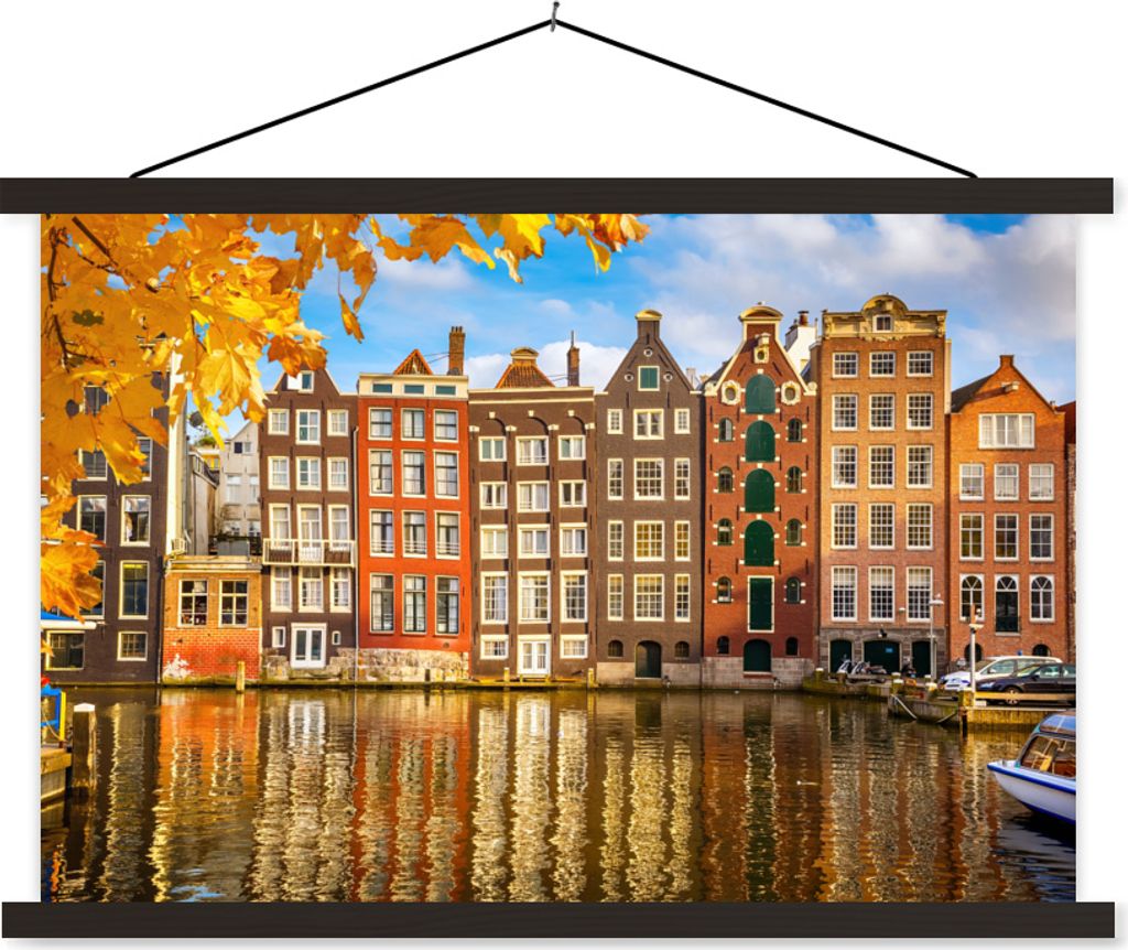 MuchoWow Textilposter Architektur - Aufschwung - Amsterdam 150x100 cm mit schwarzem Rahmen - Schlafzimmer