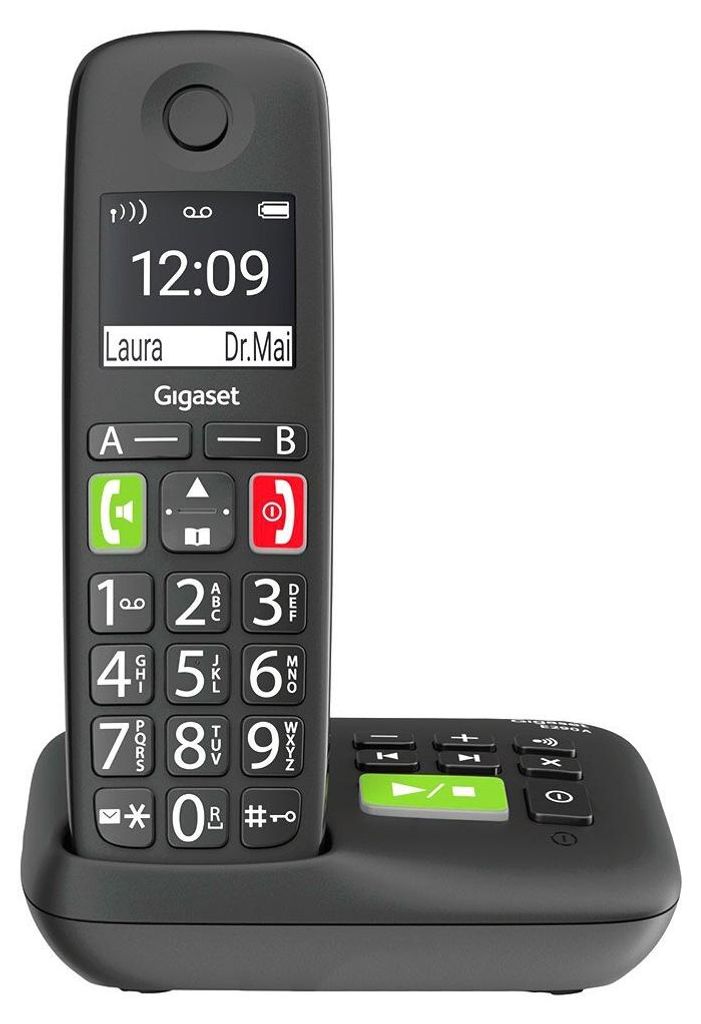 Gigaset E290A Téléphone sans fil avec répondeur noir Image du produit 