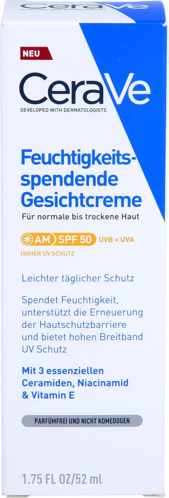 Feuchtigkeitsspendende Gesichtslotion CeraVe SPF 50 (52ml) Produktbild 4