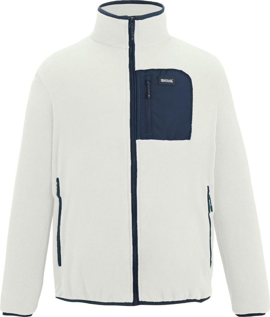 Regatta - "Frankie" Fleecejacke für Herren, Durchgehender Reißverschluss RG12715 (M) (weißer Stein/Marine)