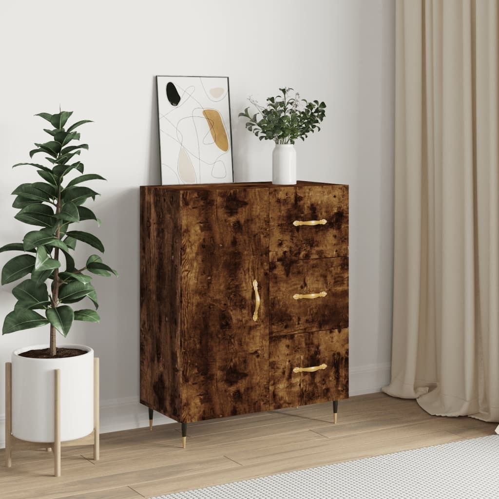"im Sonderangebot"Sideboard/Kommode - elegantes Design - Buffetschrank - Räuchereiche 69,5x34x90cm Holzwerkstoff NEU722925 - Kommoden