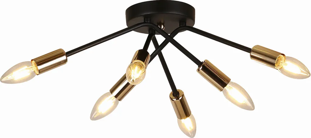 Suspension TIARA Candellux 6xE14 Design Raffiné en Acier et Finition Argent
