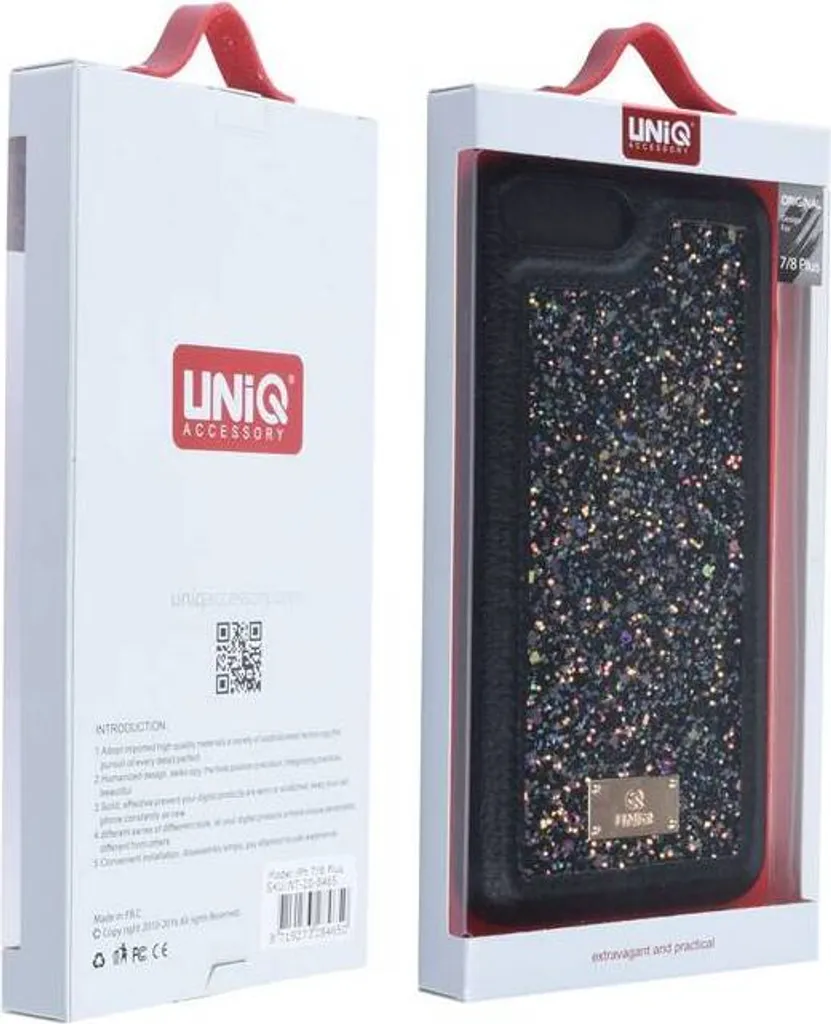 Custodia Protettiva Nera iPhone 7 Plus / 8 Plus - Elegante 8719273284650