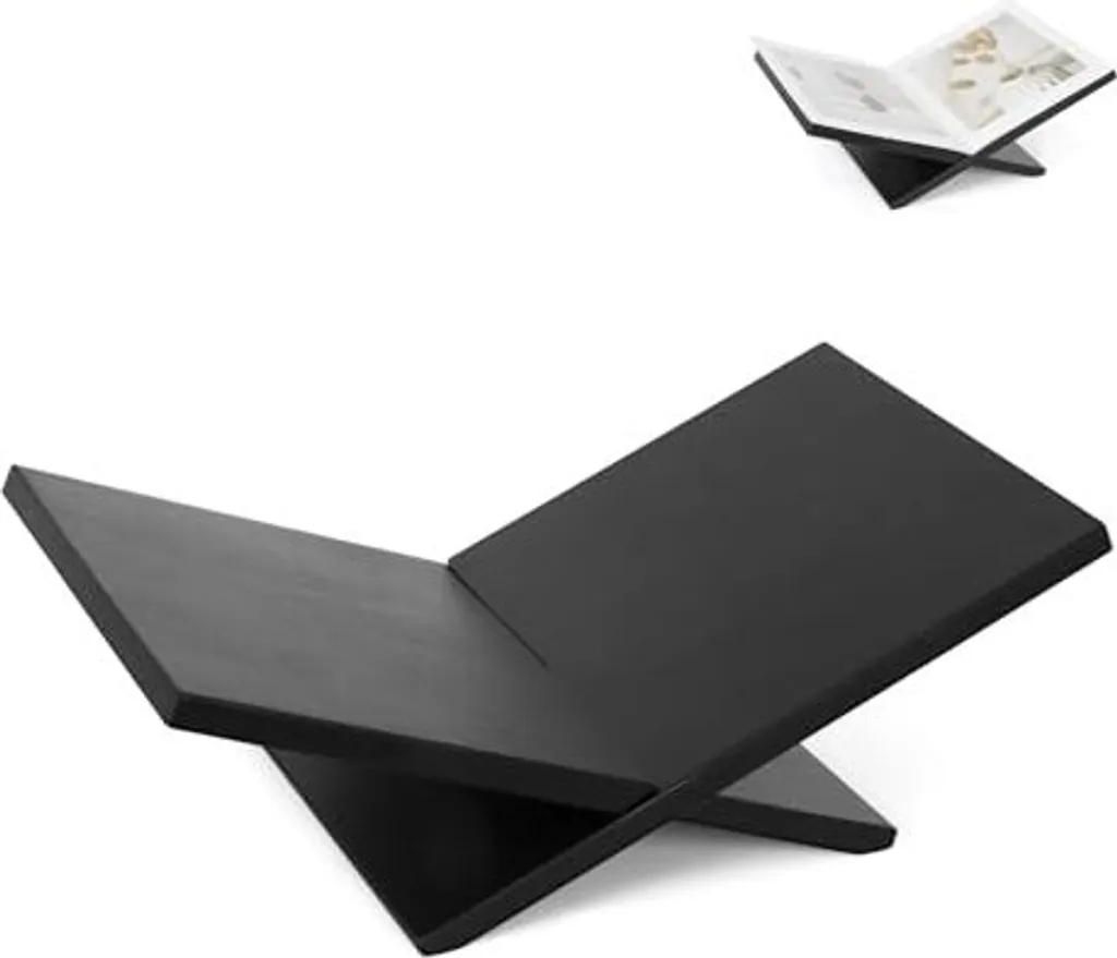 Supporto per Ricettari Puersi - Leggio Cucina Legno Nero Antiscivolo