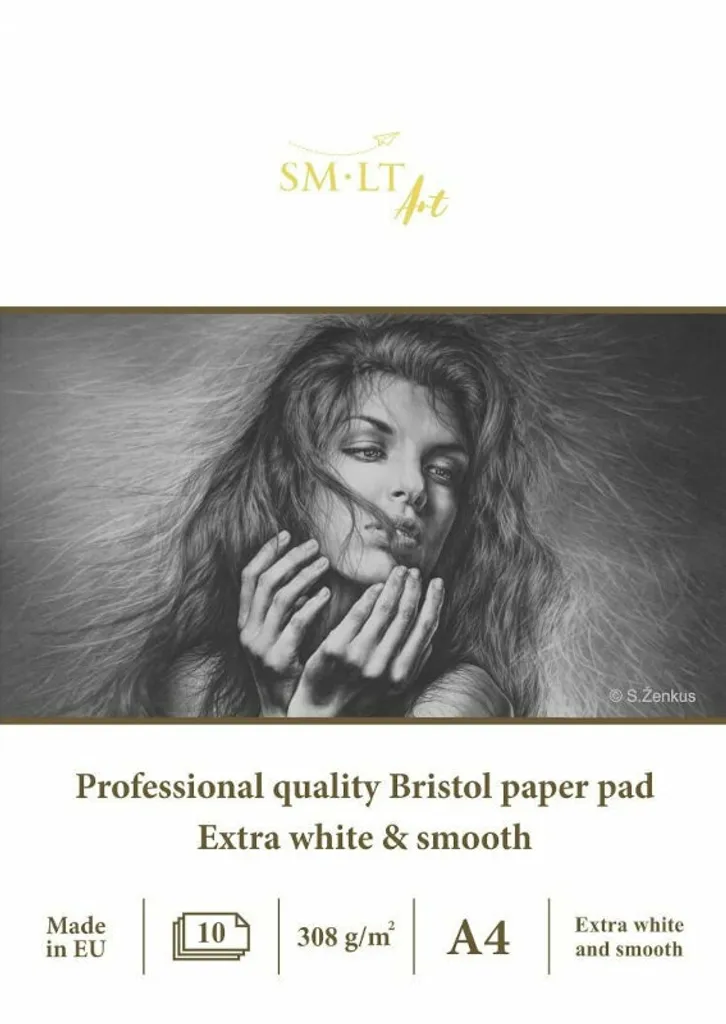 Papier Bristol A4 308g Smiltainis - Fini les Feutres qui Bavent sur le Dessin