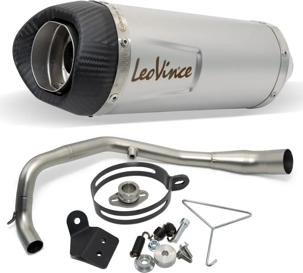 Ligne d'échappement complète LeoVince Inox pour moto Honda CB 125R