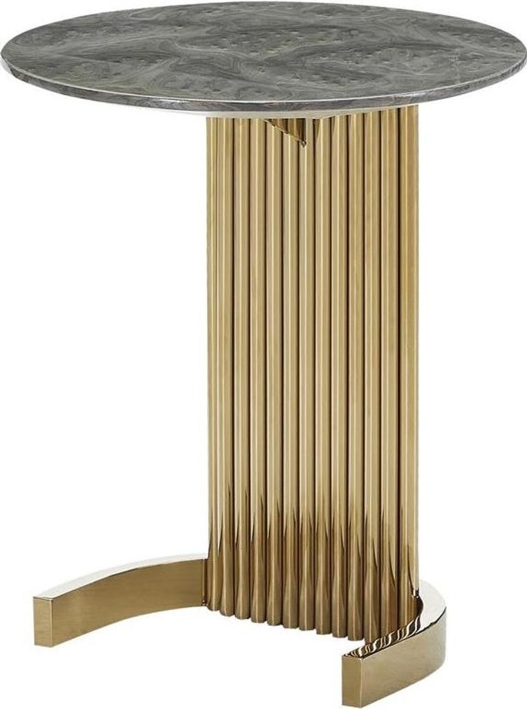 Beistelltisch aus Edelstahl und Marmor in modernem Design
