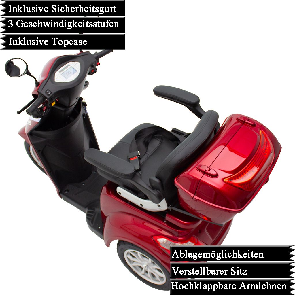 ECO ENGEL 501 Rot, 25 km/h Senioren Roller Seniorenmobil Produktbild 5