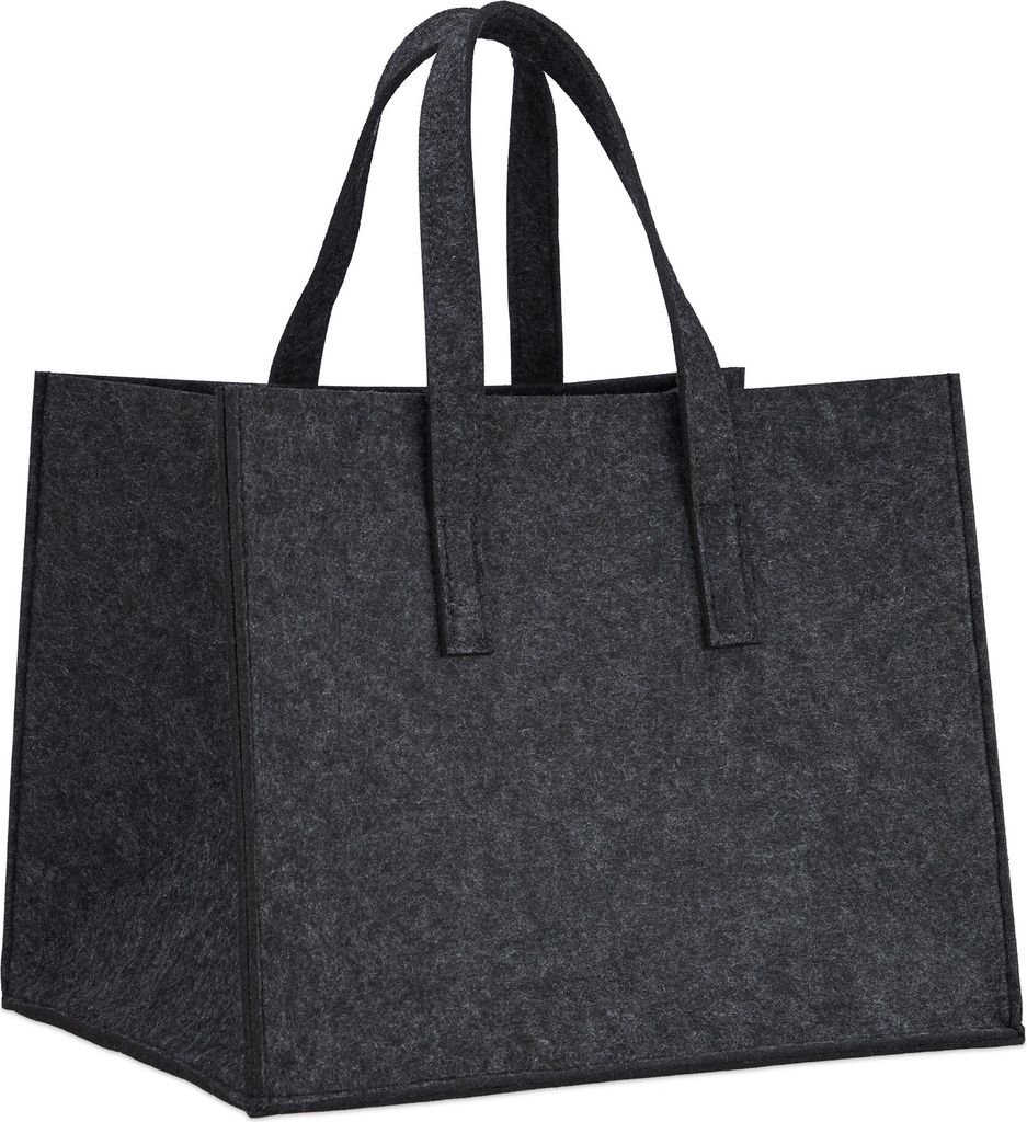 relaxdays Kaminholztasche 50,0 l anthrazit 43,0 x 36,5 x Produktbild 10