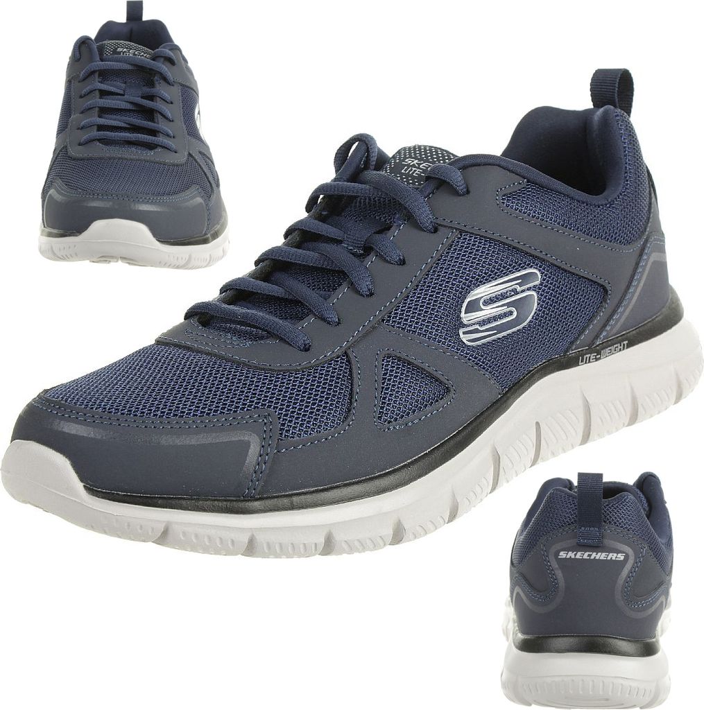 Skechers Track Scloric Wide Fit Blau NVY Größe EU 46 Produktbild 