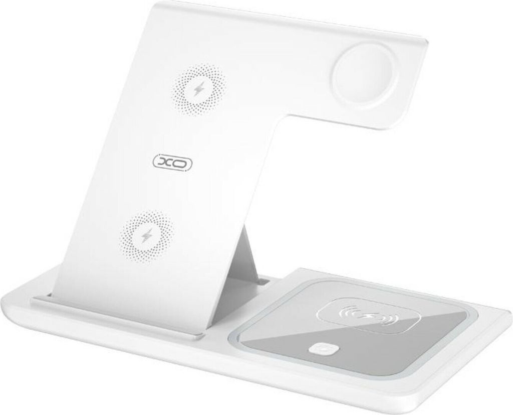 XO 3 in 1 wireless charger WX023 15W Kabelloses Aufladen Schnelladefunktion Weiß