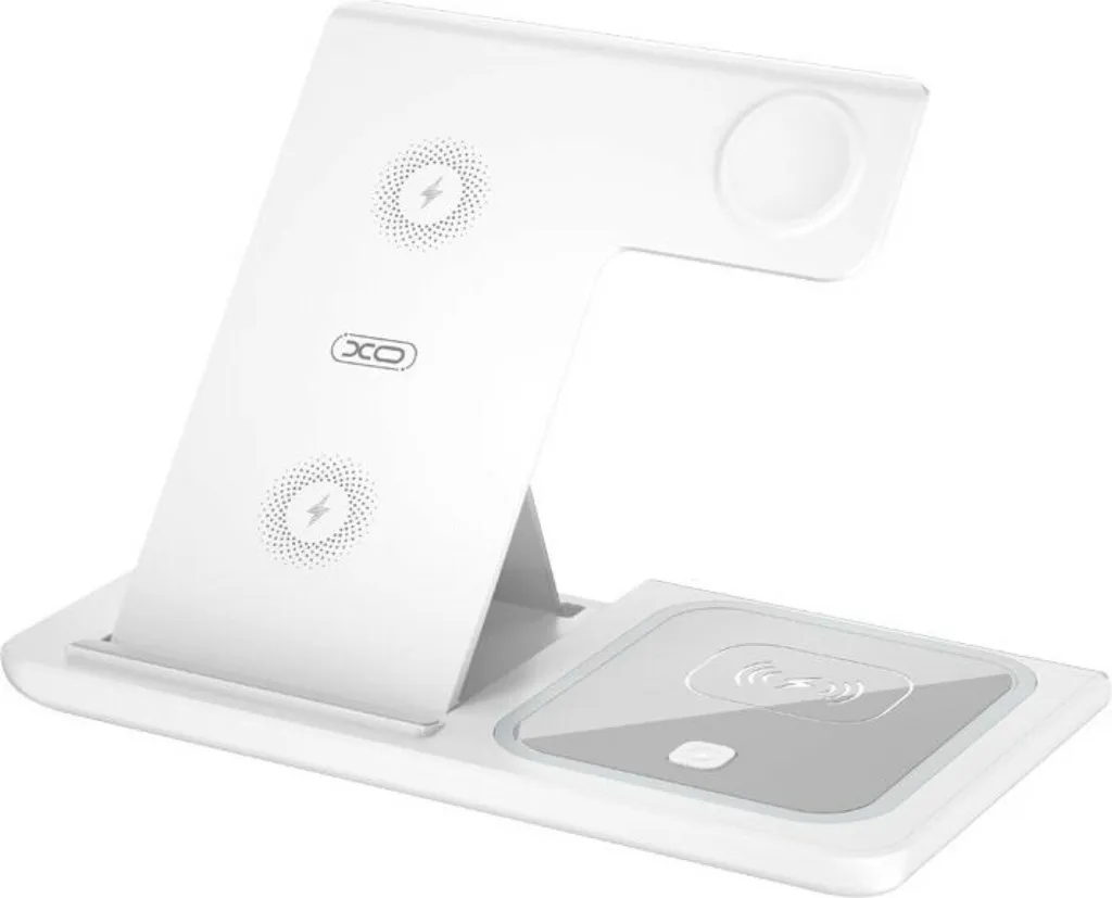 XO WX023 Caricatore Wireless 3 in 1 15W Bianco - Stazione Ricarica Rapida