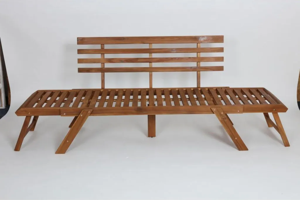 Banc Pliable Acacia 196cm - Solution gain de place pour Jardin - 19