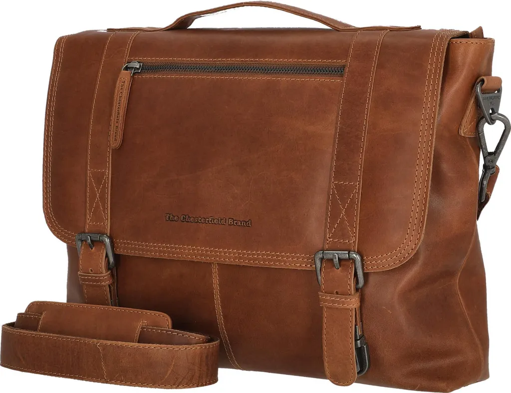 Serviette en cuir marron clair Veneto pour ordinateur portable professionnel - 6