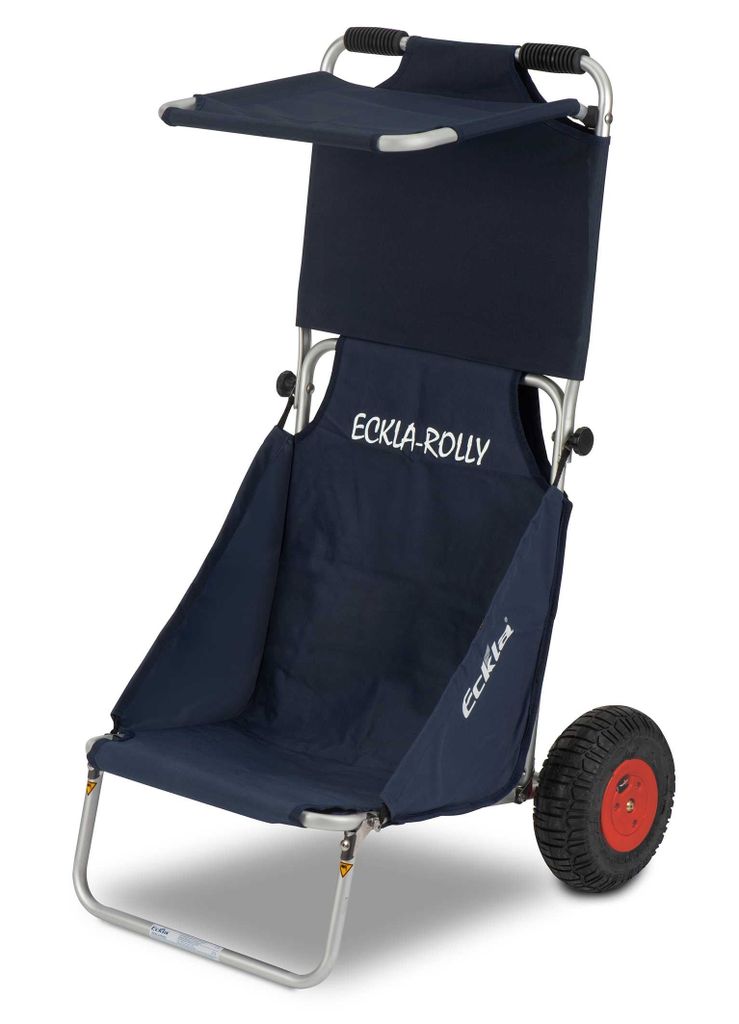 ECKLA BEACH-ROLLY mit Sonnendach, blau, Luftrad