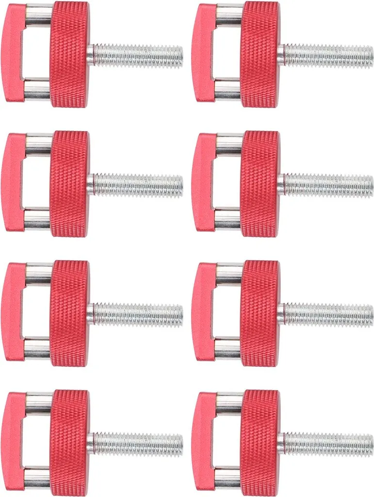 Vis moletée à fermeture rapide en aluminium rouge pour hardtop Jeep JK