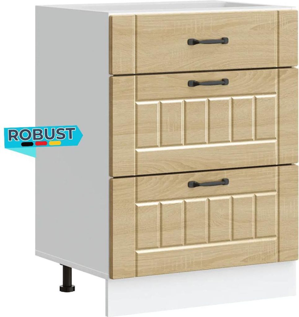 Küchenunterschrank MARO Sonoma-Eiche 60x46x81,5 cm | Küche Unterschrank mit Schublade