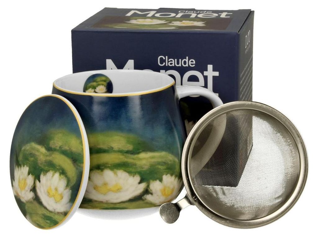 Kubek baryłka 430 ml z zaparzaczem herbaty Monet Nenufary Zdjęcie produktu 