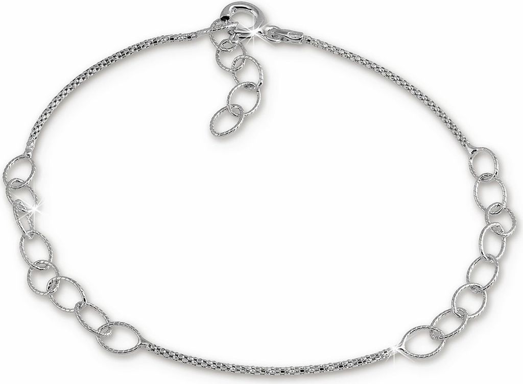 SilberDream Damen-Armband Ringe 925 Silber allergenfrei 18-21cm silber SDA1188J