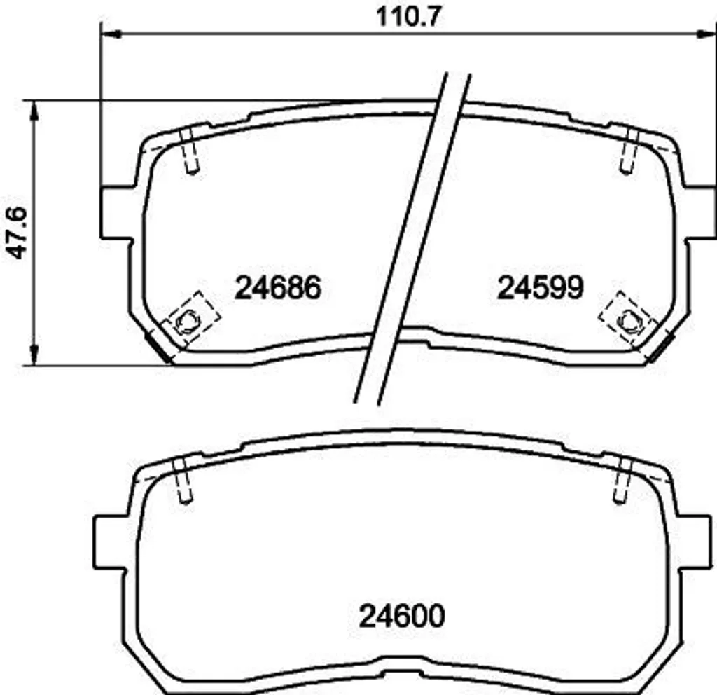 Plaquettes de frein HELLA haute résistance pour Carnival II et III