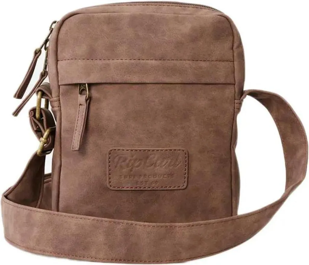 Sac Bandoulière Marron Effet Lézard Rip Curl - Modèle Homme No Idea Pouch