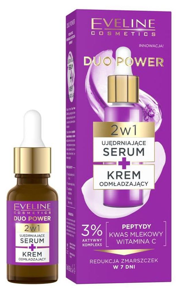 Eveline Cosmetics Duo Power – feuchtigkeitsspendendes, glättendes Serum