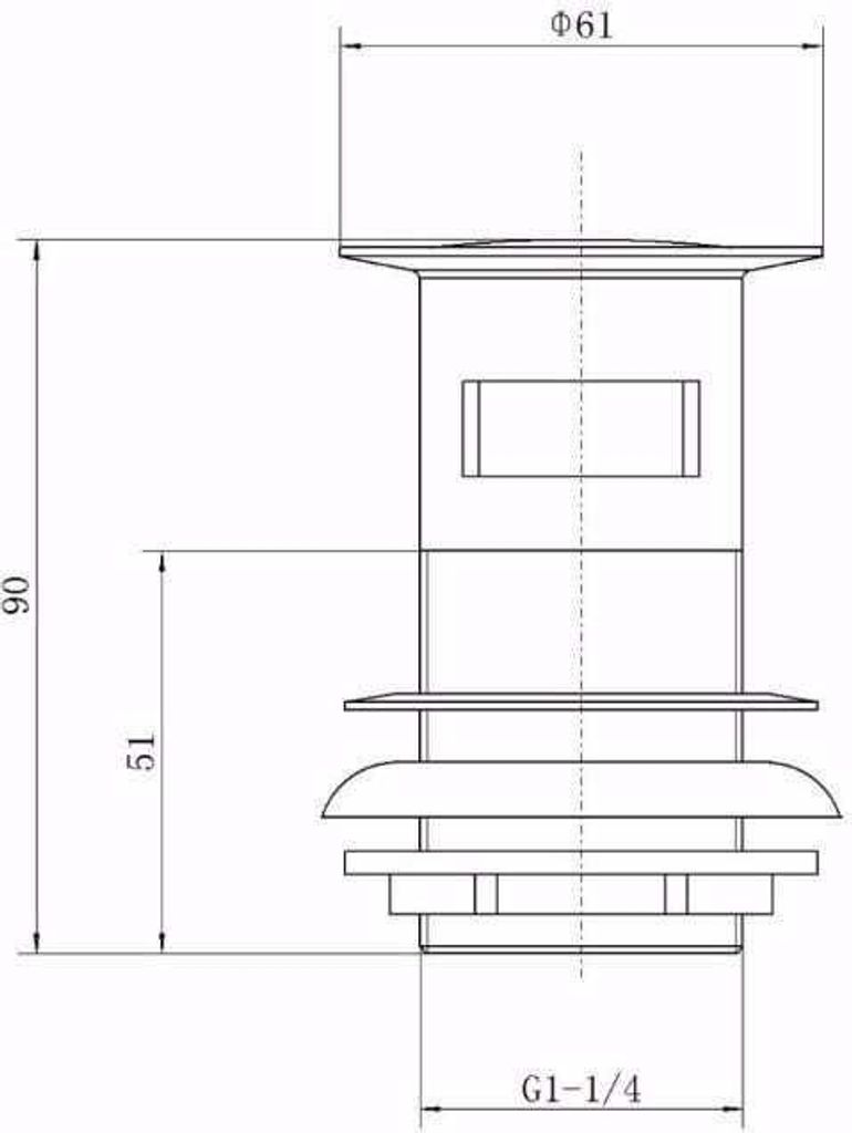 Ablaufventil für Waschtische ohne Überlauf