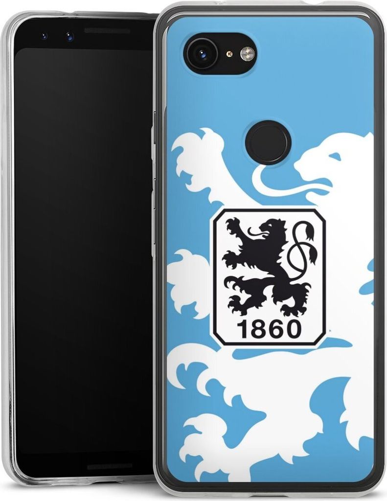 DeinDesign Slim Hülle für Google Pixel 3a Silikon Case Ultra Dünn Handyhülle Offizielles Lizenzprodukt TSV 1860 München Wappen