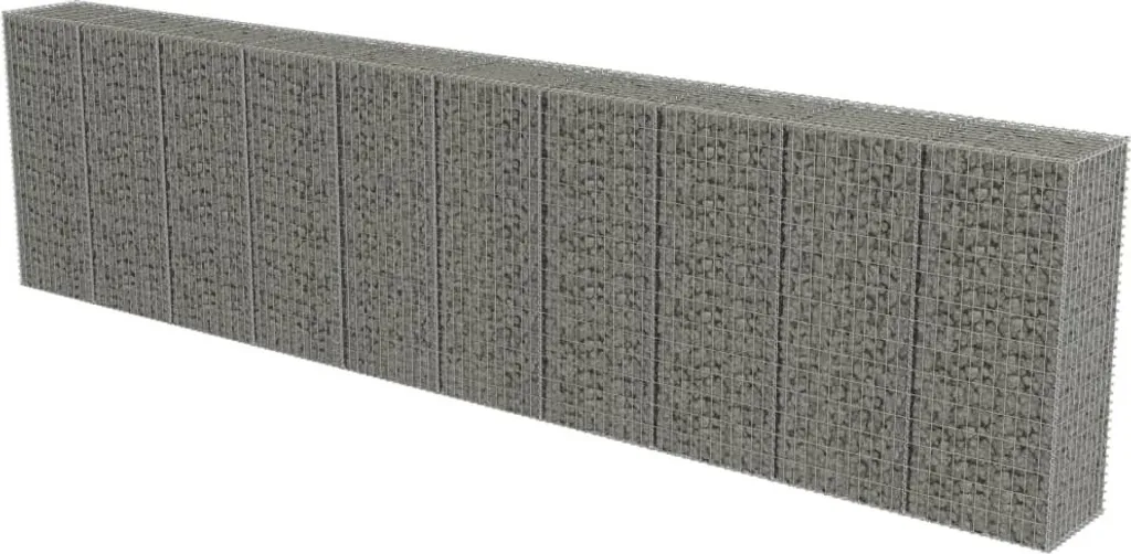 Clôture gabion décorative en acier galvanisé avec couverture 600x50x150