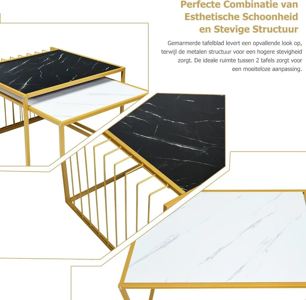 Table d'Appoint Stable et Modulable SETUAL pour Petits Espaces Design - 6