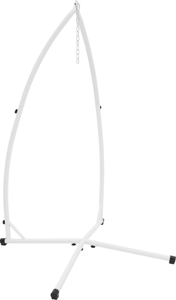 ML-Design Hängesesselgestell Weiß, 208 cm, Belastung bis 120 kg, stabil & sicher, Stahlrohr, Freistehendes Hängestuhlgestell Hängesessel Hänge...