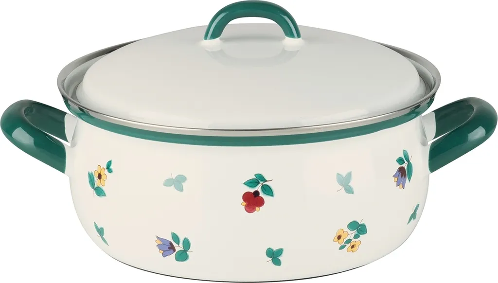 Pentola Riess Gmundner Streublumen 20cm - Stile Country Chic Austriaco