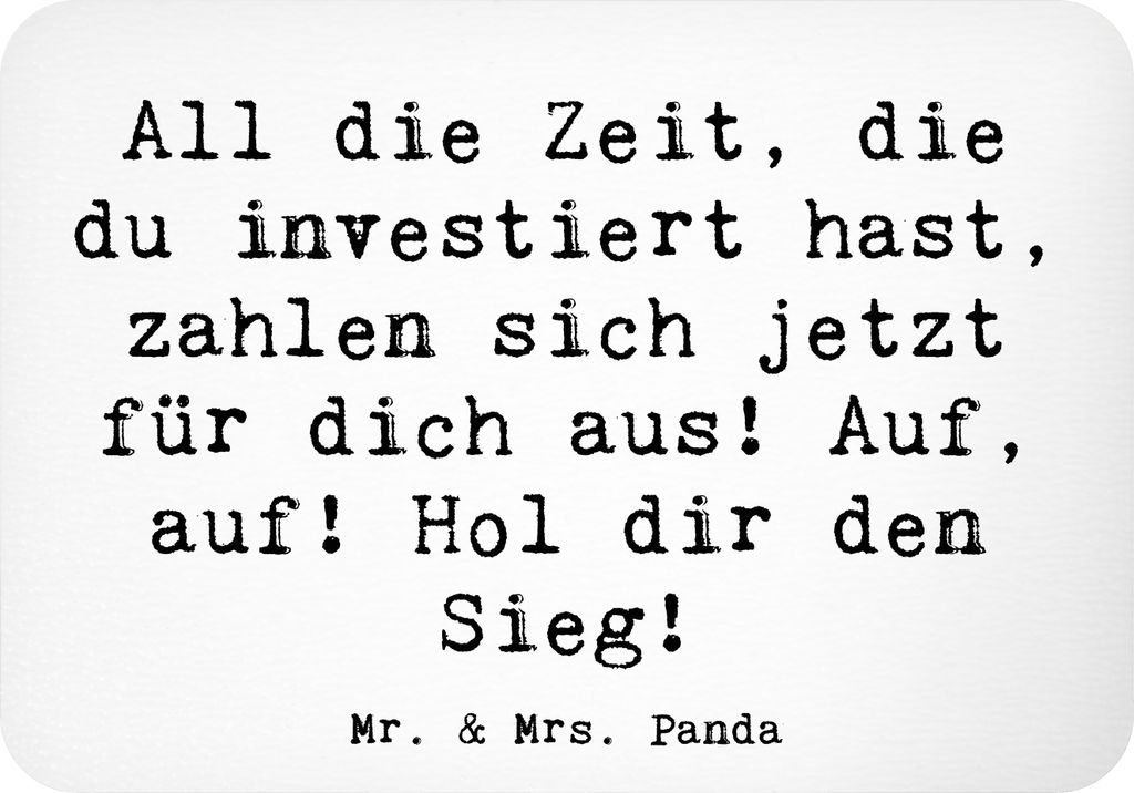 Mr. & Mrs. Panda magnet Spruch Sportliche Wettkämpfe Erfolg - Weiß - Geschenk, Vertrauem, Geschenkideen, haftmagnet, whiteboardmagnet, Kühlschra...