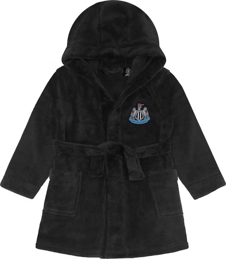 Newcastle United FC - Morgenmantel für Baby, Fleece GF709 (86) (Schwarz)
