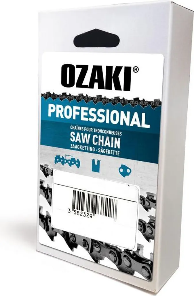 Chaîne pour coupe de bois de chauffage Ozaki Pro 3/8 1,3mm 55 maillons