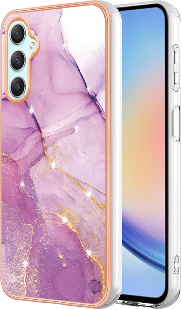 Cover Samsung A55 Rosa Marmo Chic: Protezione Soft TPU Sottile