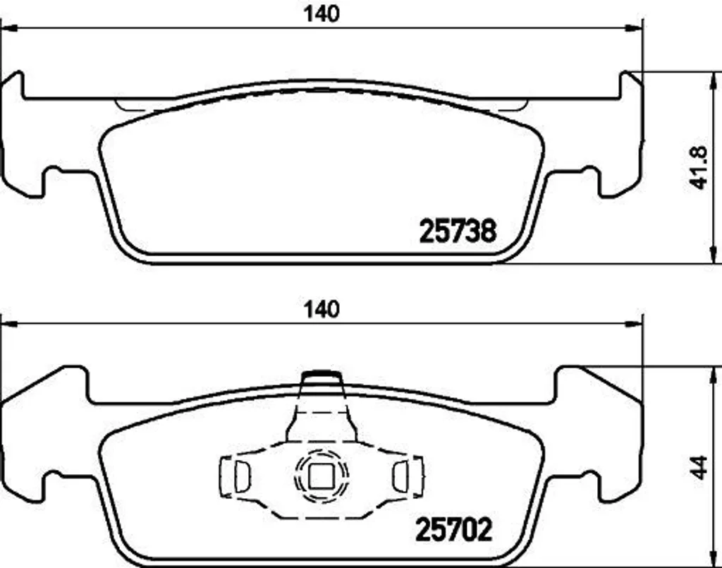 Plaquettes de frein pour Dacia Logan et Sandero kit complet Hella OE
