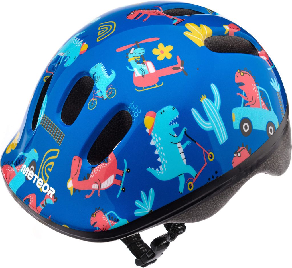 Meteor Schutzhelm, Kinderhelm, Fahrradhelm, Rollschuhe, MV6-2 Helm Kinderfahrradhelm Helm, größe XS 44-48 cm Dinocars