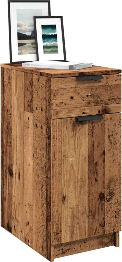 "2026 Promotion" Mehrzweckschrank, Flurschrank Büroschrank, Altholz-Optik 33x50x75 cm Holzwerkstoff - Kommoden CC31754